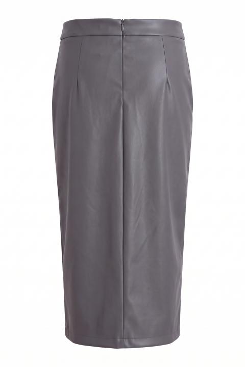 Gonna longuette effetto pelle grigio - Autunno - Inverno 2027 | Brend