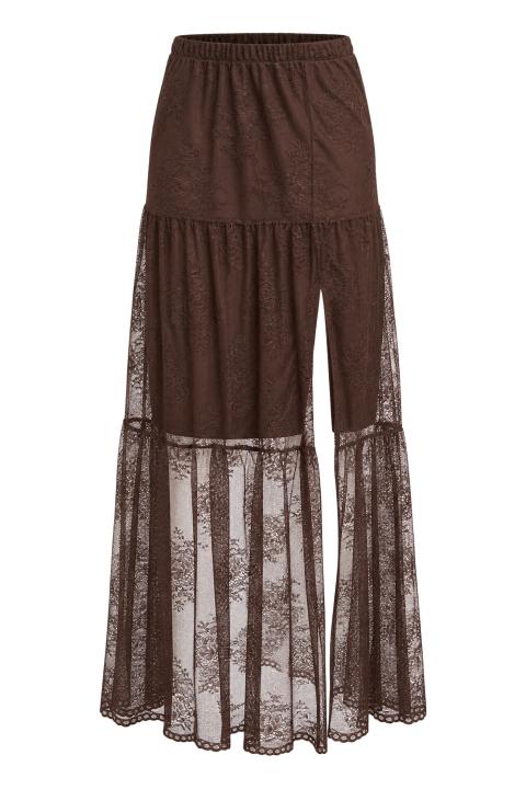 Gonna balze pizzo marrone - Autunno - Inverno 2027 | Brend