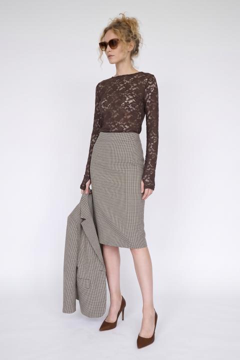 Gonna matita pied de poule moro/nero - Autunno - Inverno 2027 | Brend