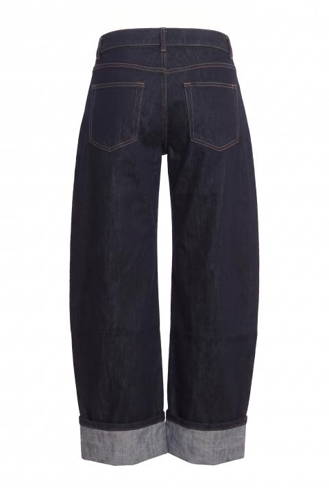 Jeans barrel risvolto denim scuro - Autunno - Inverno 2027 | Brend