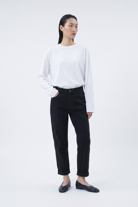 Jeans baggy risvoltino nero - Autunno - Inverno 2027 | Brend
