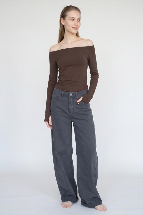 Jeans balloon risvoltino grigio scuro - Autunno - Inverno 2027 | Brend