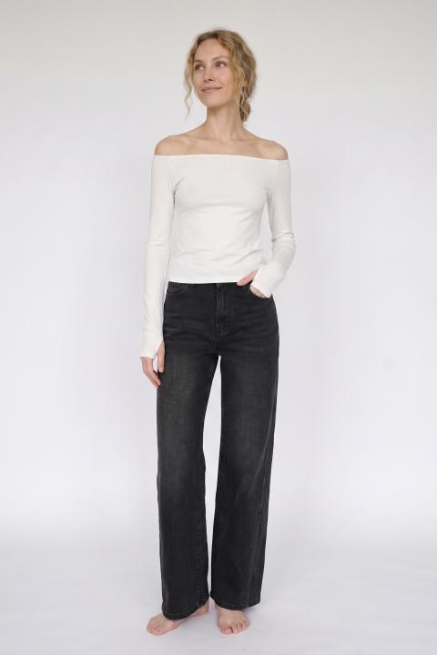 Jeans doppio wide-leg grigio scuro - Autunno - Inverno 2027 | Brend