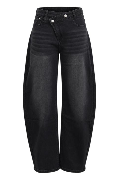 Jeans vita incrociata nero delavato - Autunno - Inverno 2027 | Brend