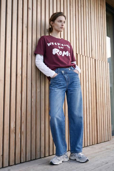 Jeans vita incrcoiata denim delavato - Autunno - Inverno 2027 | Brend