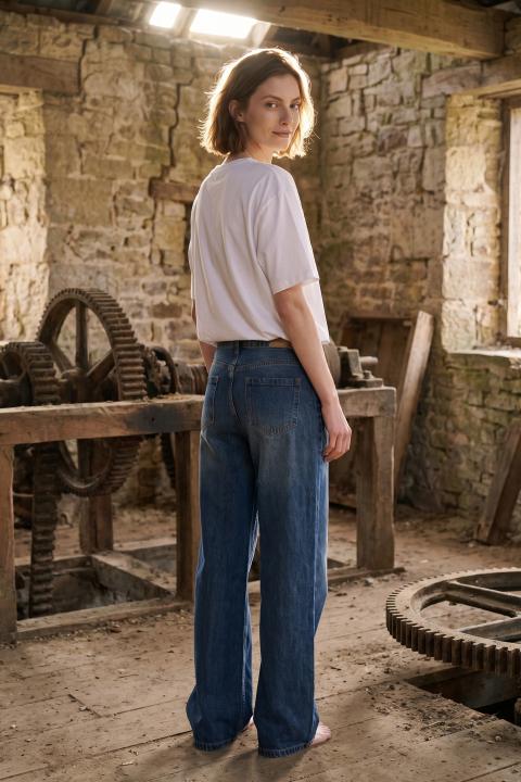 Jeans wide leg marmorizzato denim marm. - Autunno - Inverno 2027 | Brend