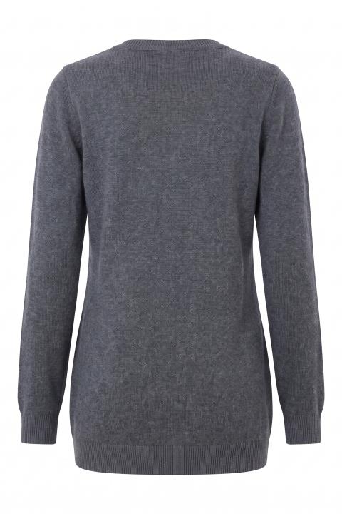 Maglia maxi scollo V grigio medio - Autunno - Inverno 2027 | Brend