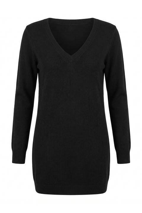 Maglia maxi scollo V nero - Autunno - Inverno 2027 | Brend