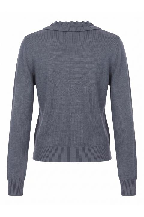 Cardigan rouches grigio medio - Autunno - Inverno 2027 | Brend