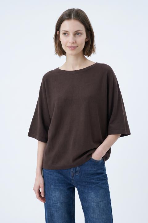 Maglia paricollo manica ampia moro - Autunno - Inverno 2027 | Brend