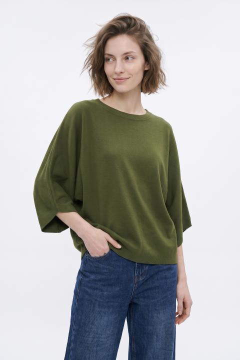 Maglia paricollo manica ampia olio - Autunno - Inverno 2027 | Brend