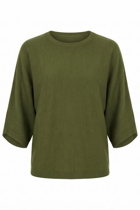 Maglia paricollo manica ampia olio - Autunno - Inverno 2027 | Brend
