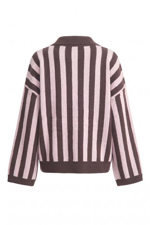 Maglia polo over rigata moro - Autunno - Inverno 2027 | Brend
