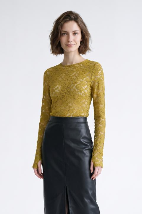 Maglia scollo barca pizzo militare - Autunno - Inverno 2027 | Brend