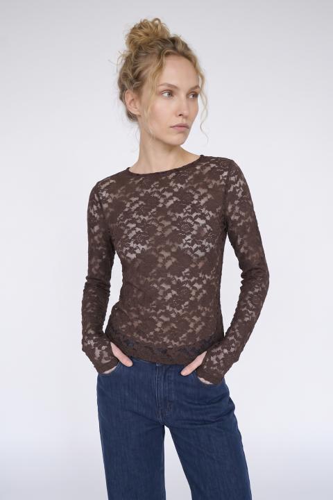 Maglia scollo barca pizzo moro - Autunno - Inverno 2027 | Brend