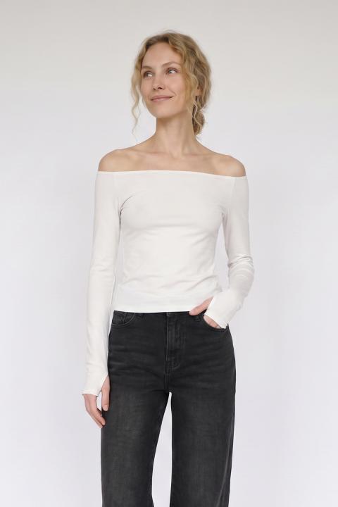 Maglia barca thumbholes panna - Autunno - Inverno 2027 | Brend