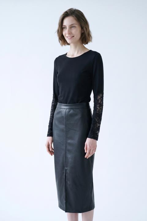 Maglia manica lunga inserti nero/nero - Autunno - Inverno 2027 | Brend