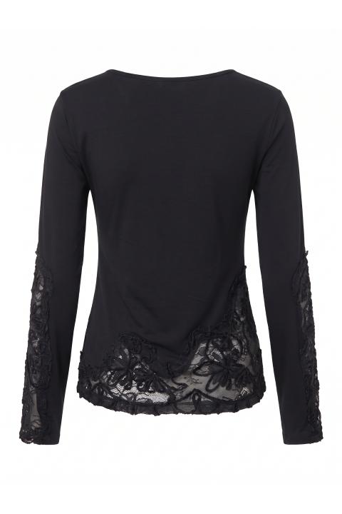 Maglia manica lunga inserti nero/nero - Autunno - Inverno 2027 | Brend