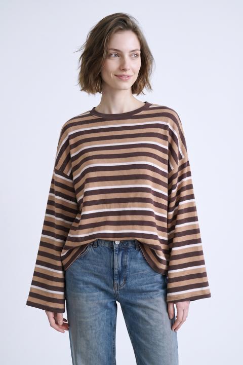 Maglia multiriga cammello - Autunno - Inverno 2027 | Brend
