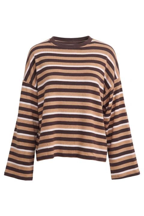 Maglia multiriga cammello - Autunno - Inverno 2027 | Brend