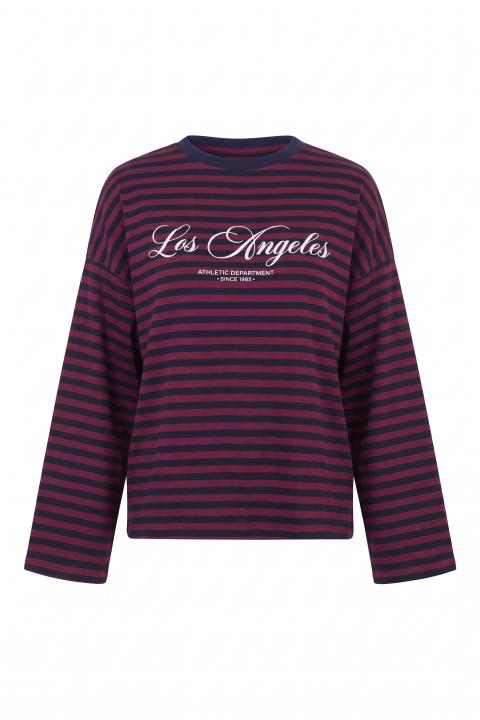 Maglia manica lunga L.A blu/vino - Autunno - Inverno 2027 | Brend