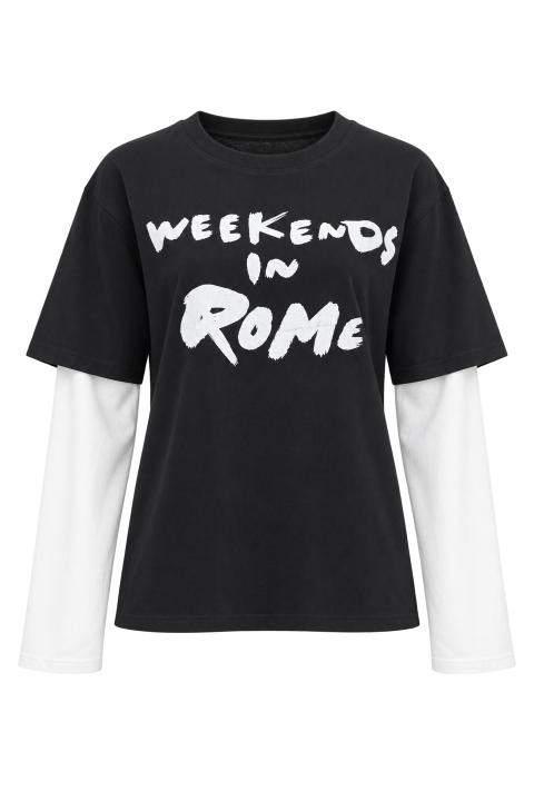 Maglia manica lunga Weekends nero - Autunno - Inverno 2027 | Brend