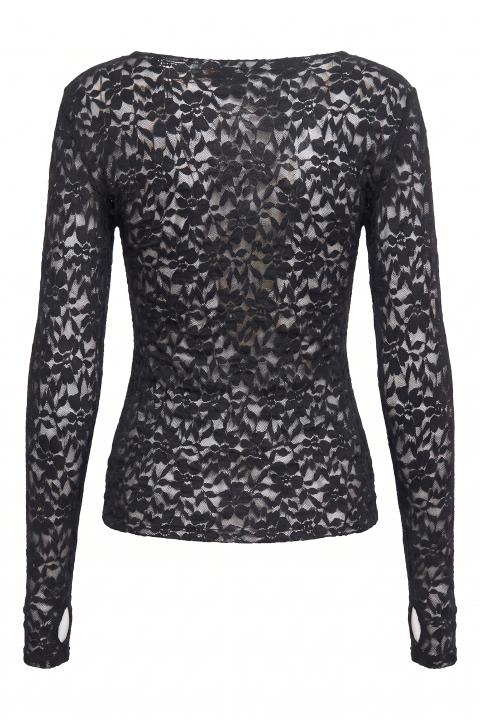 Maglia barca thumbholes pizzo nero - Autunno - Inverno 2027 | Brend