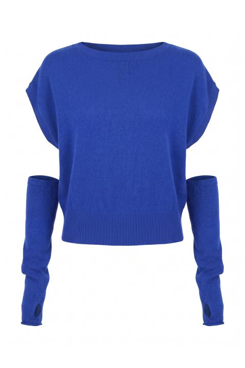 Maglia kimono manicotti bluette - Autunno - Inverno 2027 | Brend