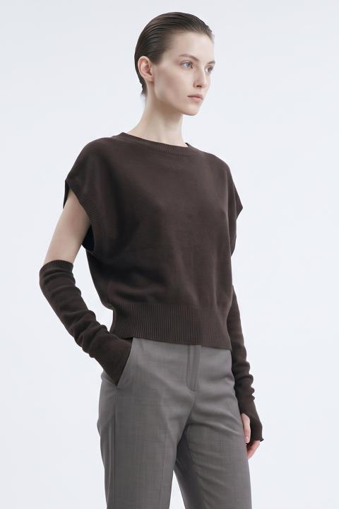 Maglia kimono manicotti cioccolato - Autunno - Inverno 2027 | Brend