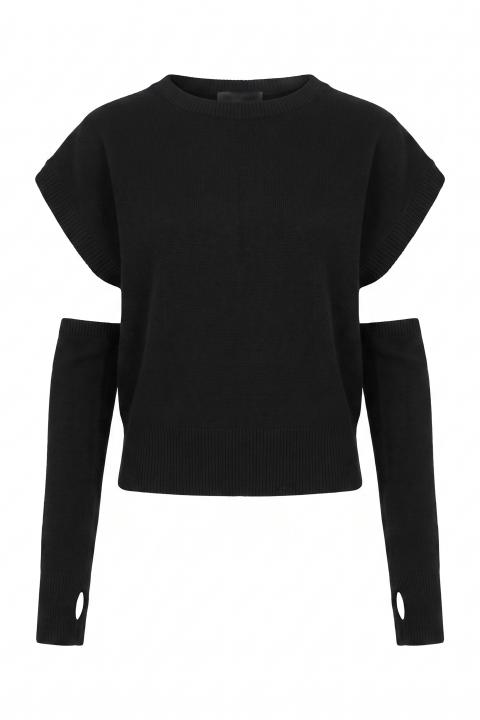 Maglia kimono manicotti nero - Autunno - Inverno 2027 | Brend