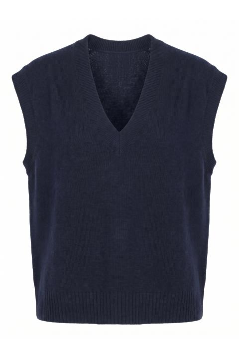 Gilet scollo V blu - Autunno - Inverno 2027 | Brend