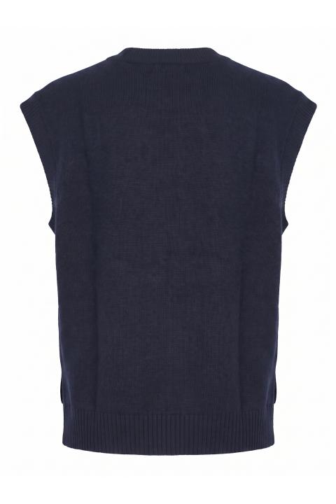 Gilet scollo V blu - Autunno - Inverno 2027 | Brend