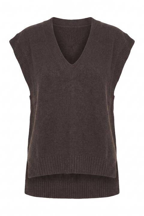 Gilet scollo V cioccolato - Autunno - Inverno 2027 | Brend