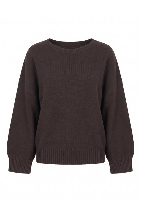 Maglia scollo barca cioccolato - Autunno - Inverno 2027 | Brend