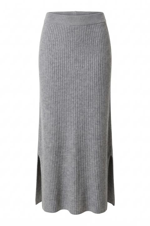 Gonna spicchi costina grigio chiaro - Autunno - Inverno 2027 | Brend