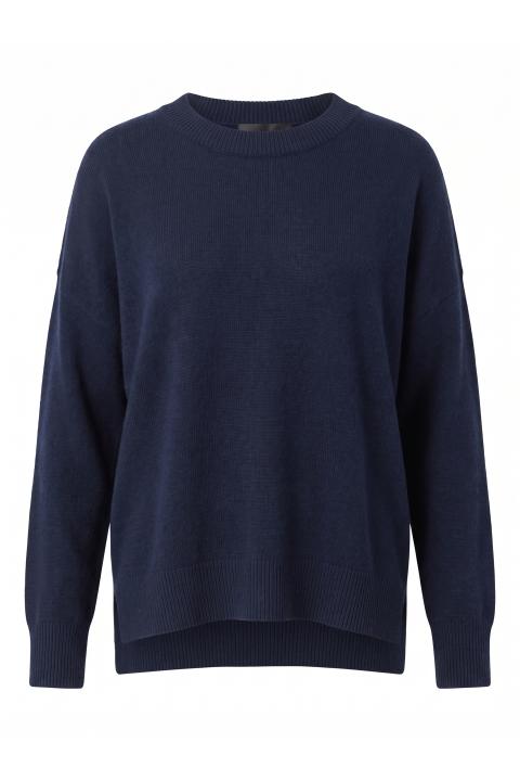 Maglia scollo barca asimmetrica blu - Autunno - Inverno 2027 | Brend