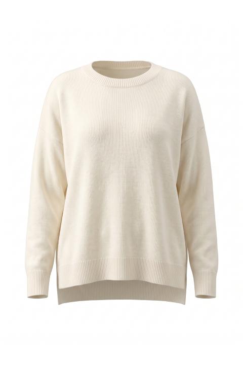 Maglia scollo barca asimmetrica burro - Autunno - Inverno 2027 | Brend