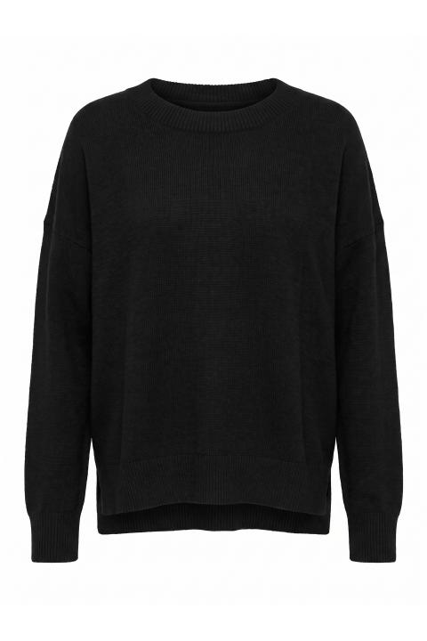 Maglia scollo barca asimmetrica nero - Autunno - Inverno 2027 | Brend