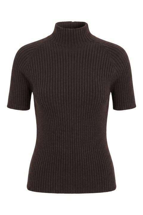 Maglia lupetto costina cioccolato fondente - Autunno - Inverno 2027 | Brend