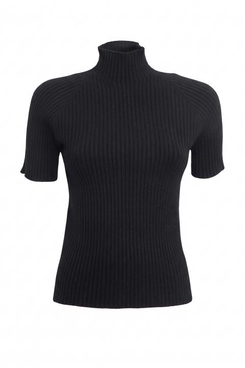 Maglia lupetto costina nero - Autunno - Inverno 2027 | Brend