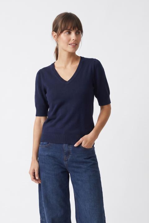 Maglia 1/2 manica scollo V blu - Autunno - Inverno 2027 | Brend