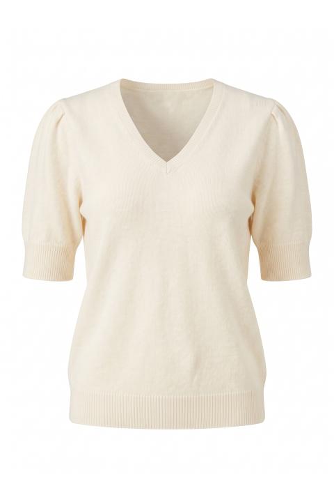 Maglia 1/2 manica scollo V burro - Autunno - Inverno 2027 | Brend