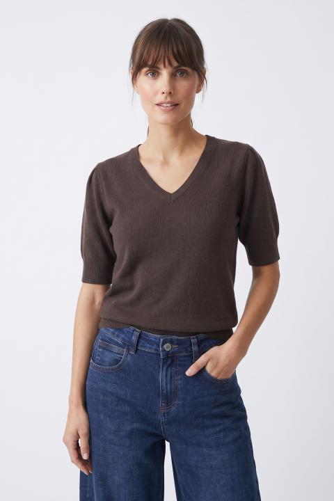Maglia 1/2 manica scollo V cioccolato - Autunno - Inverno 2027 | Brend
