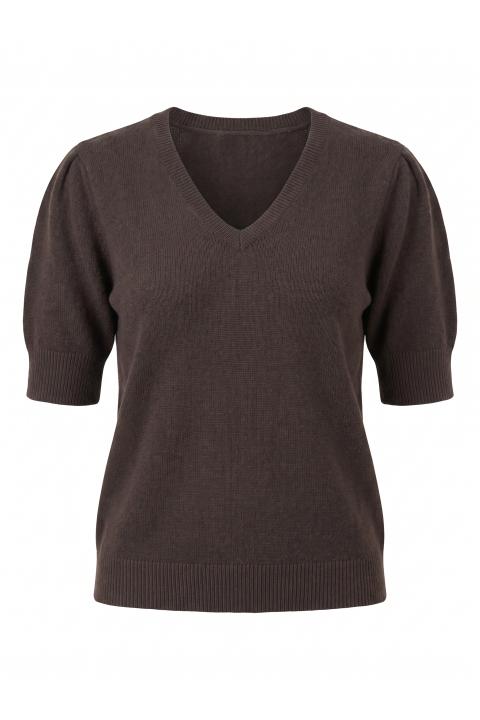 Maglia 1/2 manica scollo V cioccolato - Autunno - Inverno 2027 | Brend