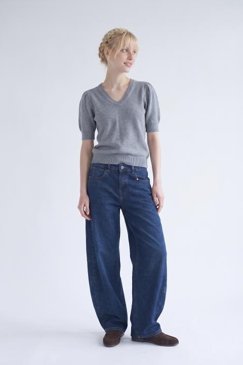 Maglia 1/2 manica scollo V grigio chiaro - Autunno - Inverno 2027 | Brend