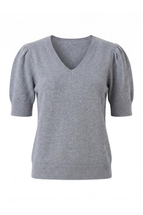 Maglia 1/2 manica scollo V grigio chiaro - Autunno - Inverno 2027 | Brend