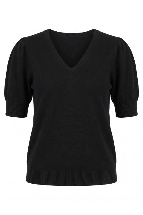 Maglia 1/2 manica scollo V nero - Autunno - Inverno 2027 | Brend