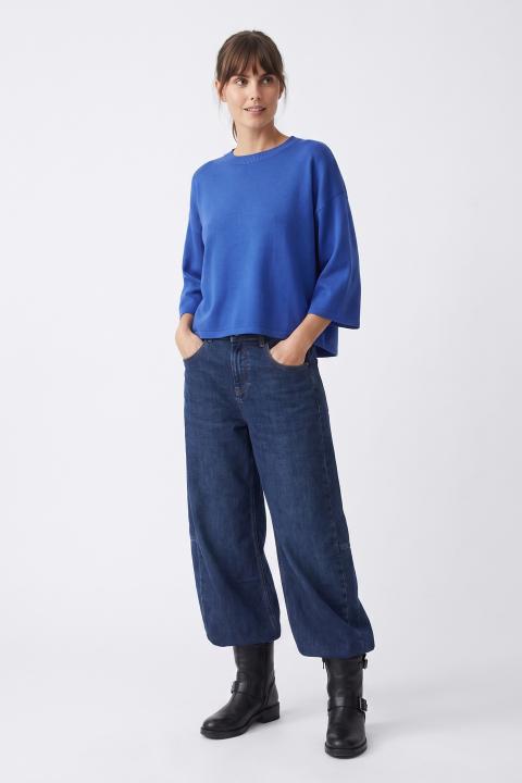 Maglia girocollo manica 3/4 bluette - Autunno - Inverno 2027 | Brend