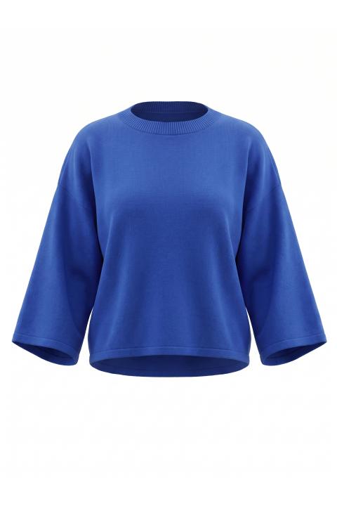 Maglia girocollo manica 3/4 bluette - Autunno - Inverno 2027 | Brend