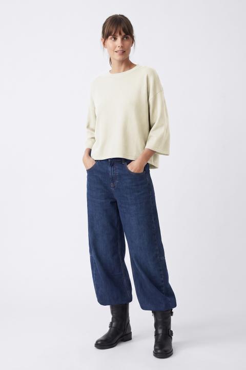 Maglia girocollo manica 3/4 burro - Autunno - Inverno 2027 | Brend
